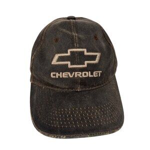 Chevrolet Snap Back Baseball Cap Brown Adult One Size Embroidered Chevy Logo Hat